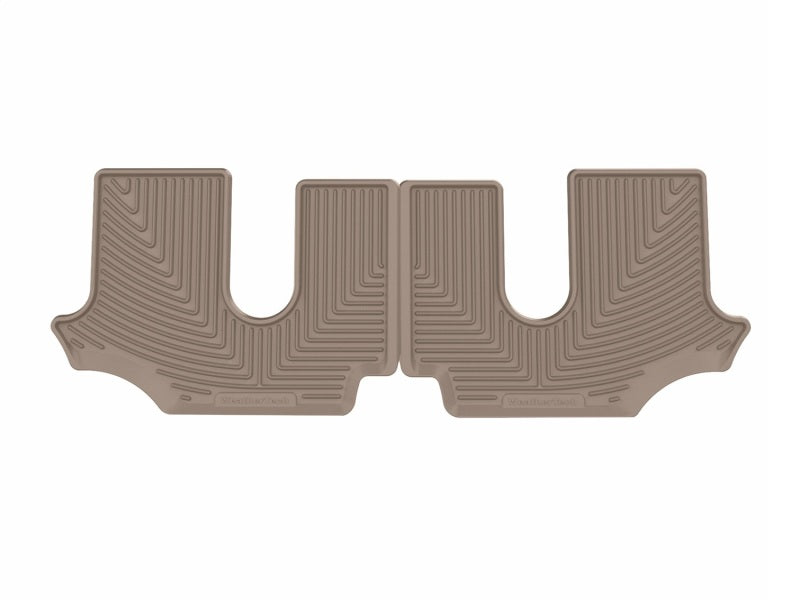 WeatherTech 18-26 Volkswagen Atlas-Bucket 2nd Row-3rd Row Rear All-Weather Floor Mats - Tan