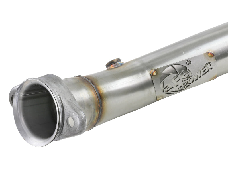 aFe POWER 14-18 Chevrolet Corvette C7 & Z06 Twisted Steel 3in 304 Stainless Steel Mid Pipe w/ Cat