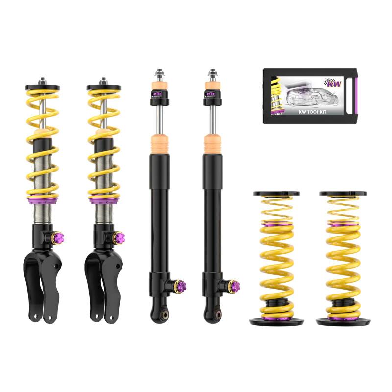 KW Coilover Kit V4 2021+ Porsche Taycan (Y1A) Sedan 2WD (Without Air Suspension)