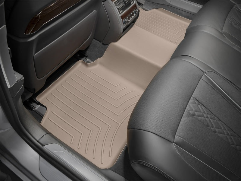 WeatherTech 2016+ BMW 7-Series G12 Sedan Rear FloorLiner - Tan (w/o Rear Exec Lounge Seating)