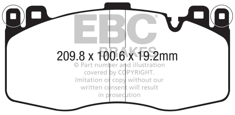 EBC 15-19 BMW X5M 4.4TT (F85) Yellowstuff Front Brake Pads