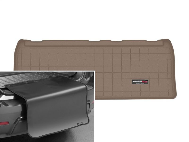 WeatherTech 22-24 Kia Carnival Rear Cargo Well Cargo Liner With Bumper Protector - Tan