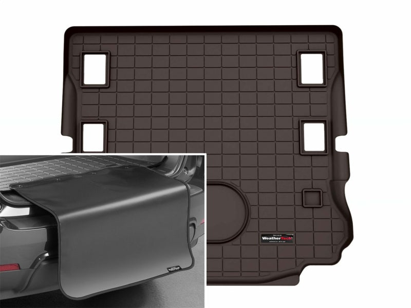 WeatherTech 2018+ Jeep Wrangler JK Cargo Liners w/ Bumper Protector - Cocoa (Works w/Premium 9 Spk)
