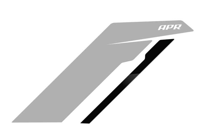 APR Sideburn Stickers - Silver APR/Black Stripe (Pair)