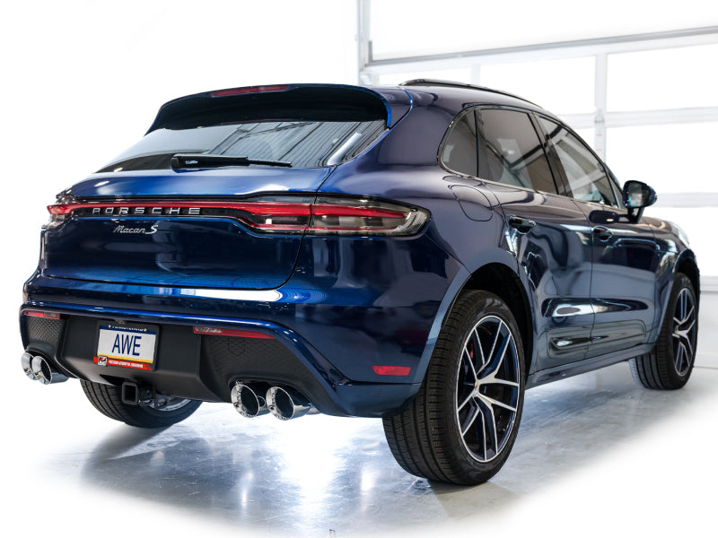 AWE Tuning 2022+ Porsche Macan 2.9TT Touring Edition Cat-Back Exhaust w/ Chrome Silver Tips