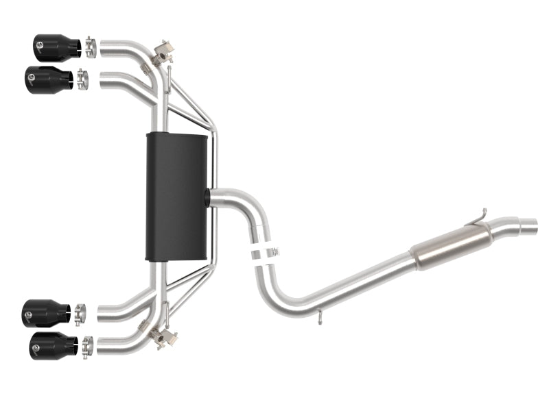 aFe POWER MACH Force-Xp 15-19 Volkswagen Golf R L4-2.0L(T) 304 SS Cat-Back Exhaust System - Black