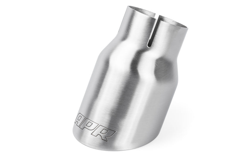 APR Double-Walled 3.5in Slash-Cut Tips - Brushed Silver - Set of 2