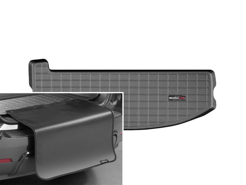 WeatherTech 13+ Hyundai Santa Fe Cargo Liners w/ Bumper Protector - Black (Fits Behind 3rd Row)
