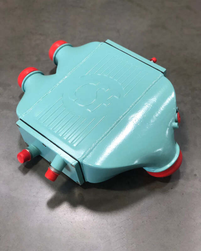 CSF 2014+ BMW M3/M4 (F8X) Top Mount Charge-Air-Cooler - Tiffany Blue