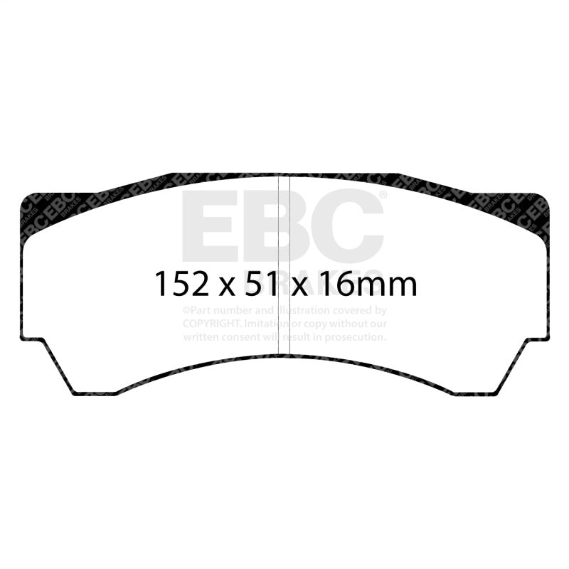 EBC 04-05 Mitsubishi Lancer Evo 8 2.0T (FQ400 w/Alcon Caliper) Yellowstuff Front Brake Pads