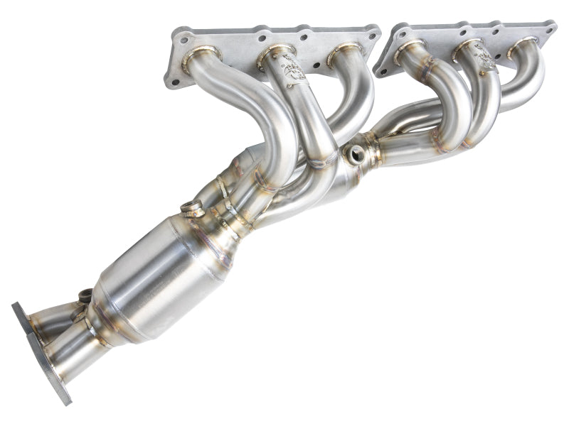 aFe 08-13 BMW 128i (E82/88) L6 3.0L Twisted Steel 304 Stainless Steel Long Tube Header w/ Cat