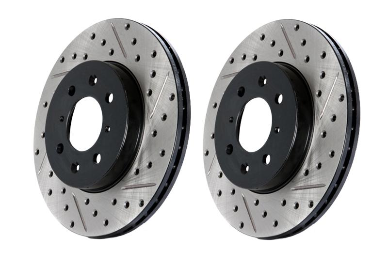 StopTech 2017-2019 Acura ILX Slotted & Drilled Front Right Rotor