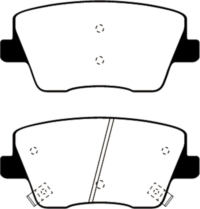 EBC Racing 19-21 Hyundai Veloster (2nd Gen) 2.0 Turbo N RP-1 Race Rear Brake Pads