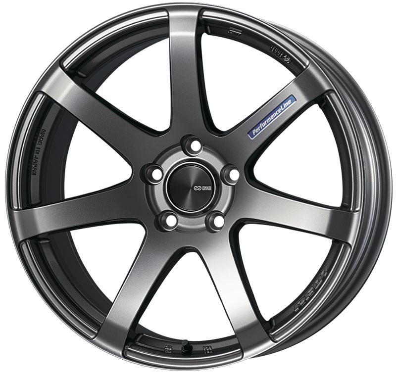 Enkei PF07 17x8.5 5x114.3 55mm Offset 75mm Bore Dark Silver Wheel