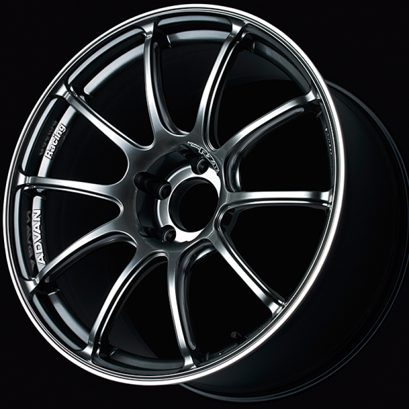 Advan RZII 17x8.5 / +49 Offset / 5x114.3 / 73mm Bore / Racing Hyper Black and Ring