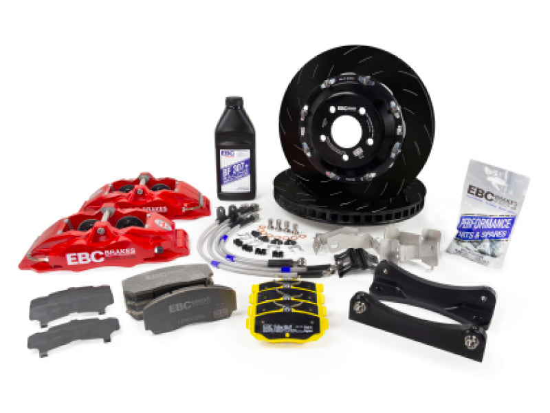 EBC Racing 23-24 Ford Commercial Ranger 4th Gen 2.0T Red Apollo-6 355mm Rotors Front Big Brake Kit