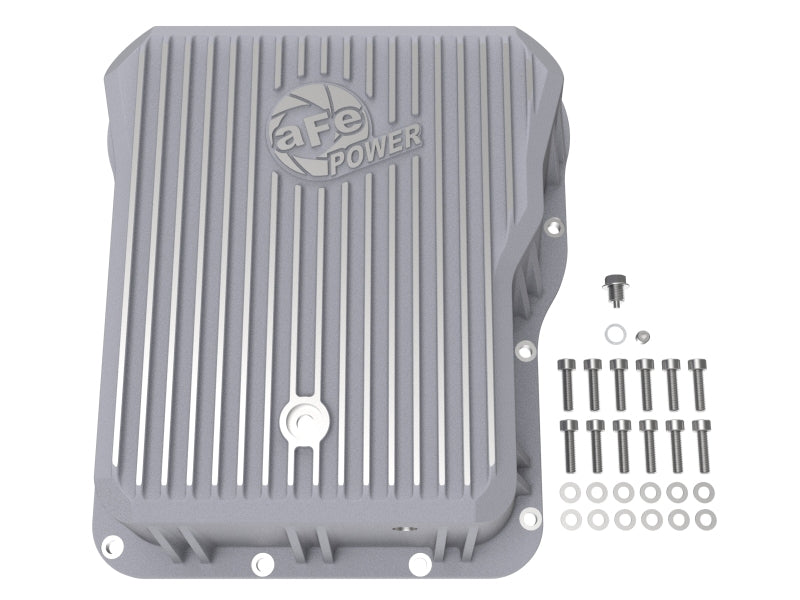 aFe Transmission Pan Cover (Raw); GM Diesel Trucks 01-14 V8-6.6L (td)