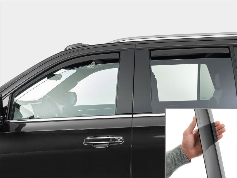 WeatherTech 21-25 Cadillac Escalade Front & Rear Side Window Deflectors - Dark Smoke