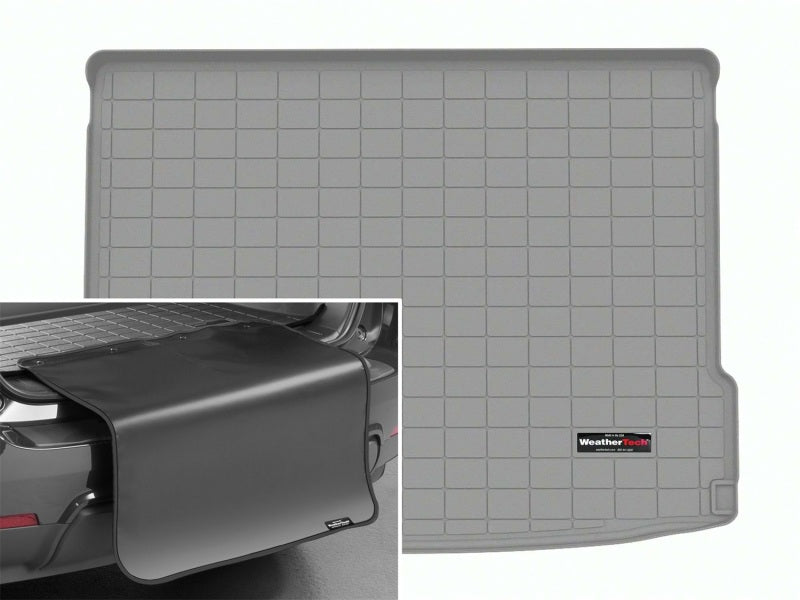 WeatherTech 2024 Hyundai Kona Cargo Liner w/Bumper Protector Grey (w/Cargo Floor in Upper Pos.)