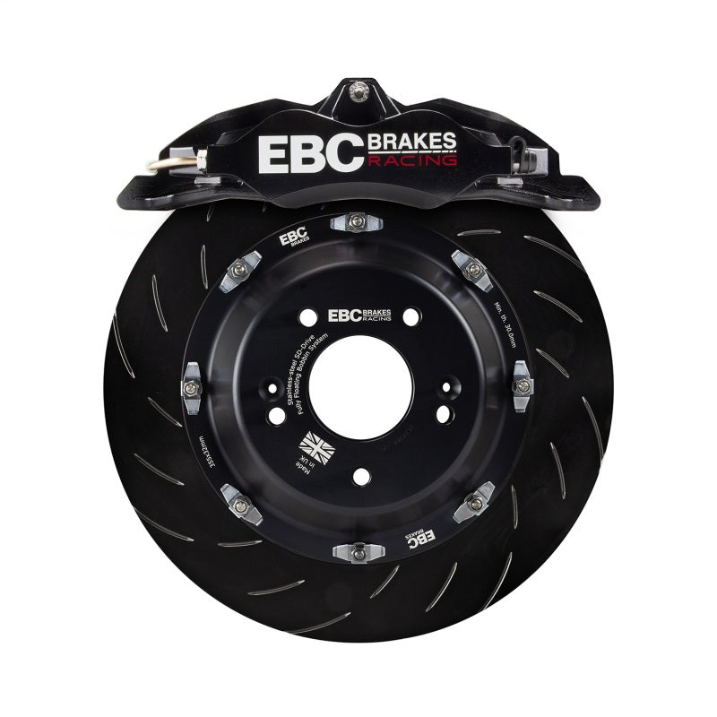 EBC Racing 92-00 BMW M3 (E36) w/Meyle Control Arms Black Apollo-4 Calipers 330mm Rotors Front BBK
