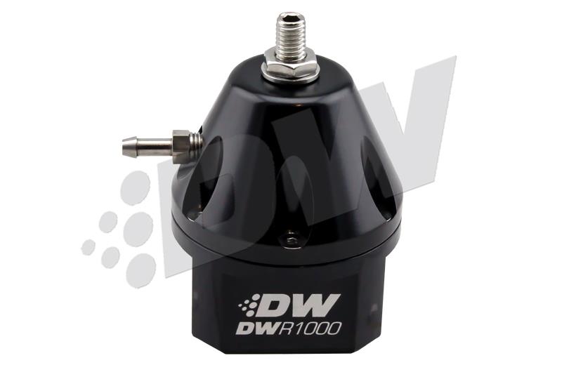 DeatschWerks DWR1000iL In-Line Adjustable Fuel Pressure Regulator - Black