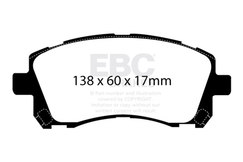 EBC Racing 98-02 Subaru Forester (SF) 2.5L RP-X Front Brake Pads