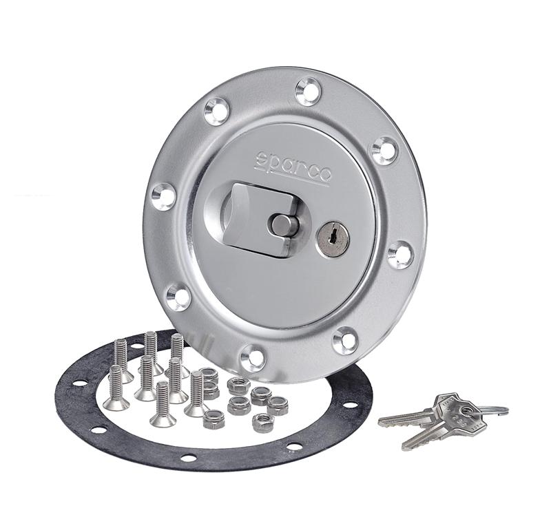 Sparco Fuel Cap Locking Brushed Alum