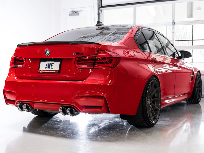 AWE Tuning BMW F8X M3/M4 Track Edition Cat-Back Exhaust - Chrome Silver Tips