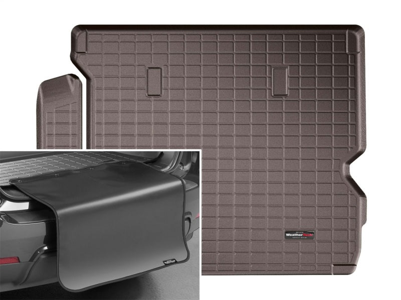 WeatherTech 2017+ Land Rover Discovery Cargo Liners With Bumper Protector - Cocoa
