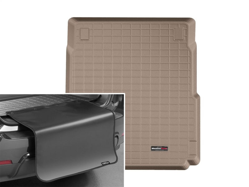 WeatherTech 2018+ Porsche Panamera Cargo Liner w/Bumper Protector - Tan