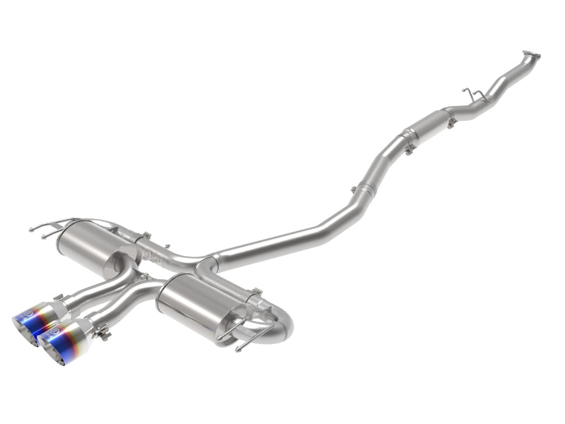 aFe Takeda 3in 304 SS Cat-Back Exhaust System w/Blue Flame Tips 17-20 Honda Civic Sport L4-1.5L (t)