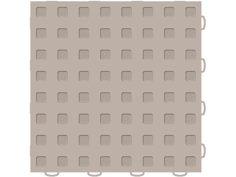 WeatherTech TechFloor 12in x 12in Solid Floor Tile w/ Raised Squares - Tan