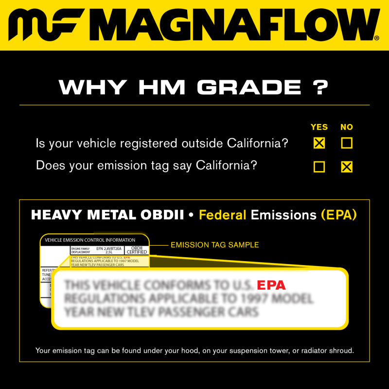 MagnaFlow Universal Catalytic Converter 2.25 inch C/A 5 inch spun body