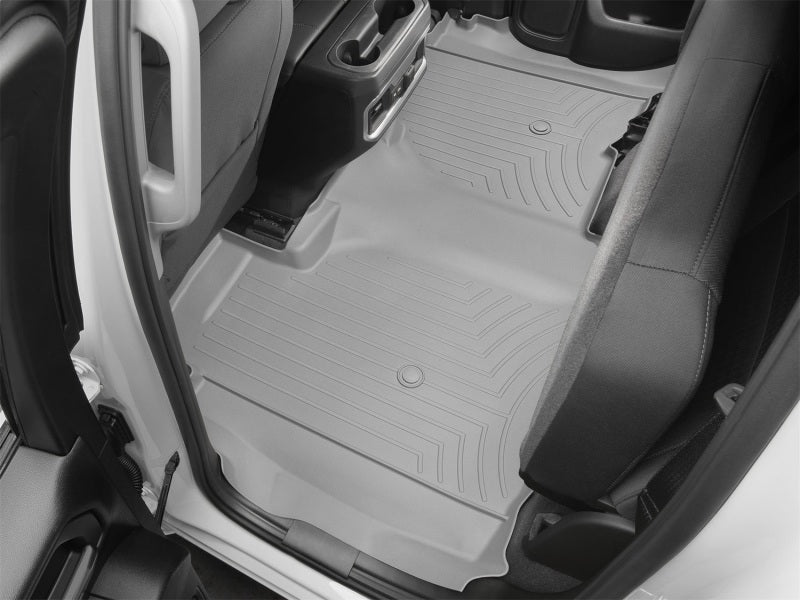 WeatherTech 2019+ Chevy Silverado 1500 Double Cab w/ 1st Row Bucket Seats Rear FloorLiner - Grey