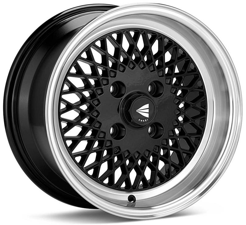 Enkei92 Classic Line 15x7 38mm Offset 4x100 Bolt Pattern Black Wheel