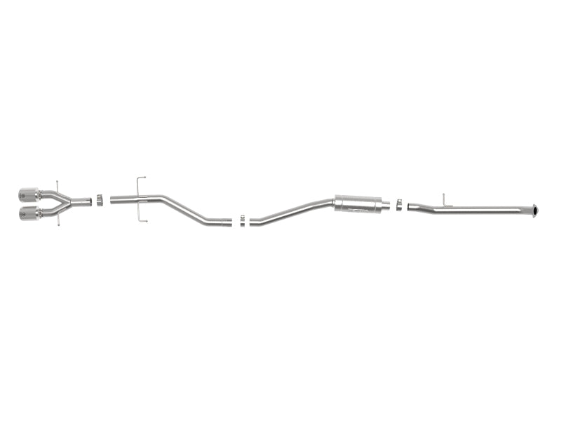 aFe Takeda 2.5in 304SS Cat-Back Exhaust System 17-20 Honda Civic SI Coupe L4-1.5L (t) - Polished Tip