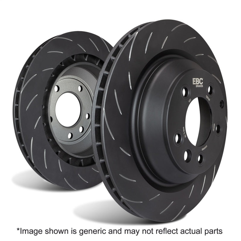 EBC Racing 2015+ Ford Mustang (6th Gen) 5.0L (w/Perf Package) SG Series One Piece Rear Rotors