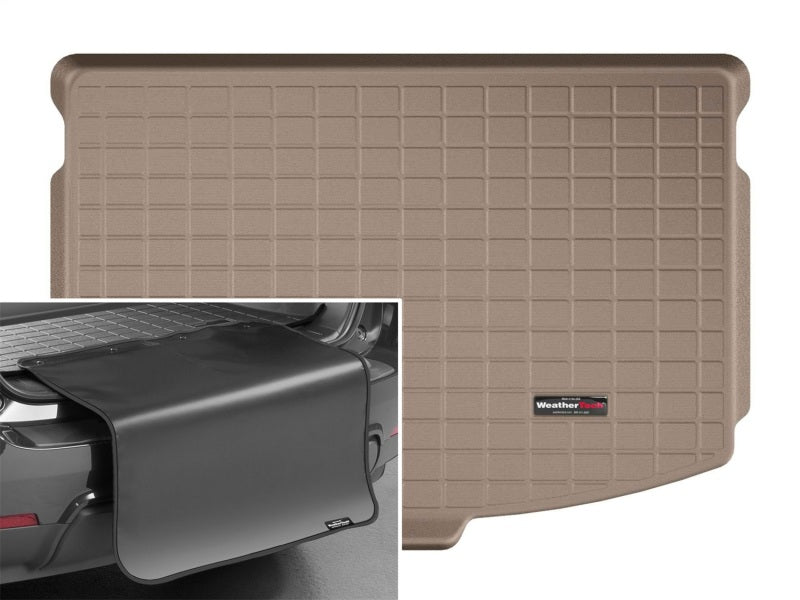 WeatherTech 2017+ Nissan Rogue Hybrid Cargo Liners w/ Bumper Protector - Tan