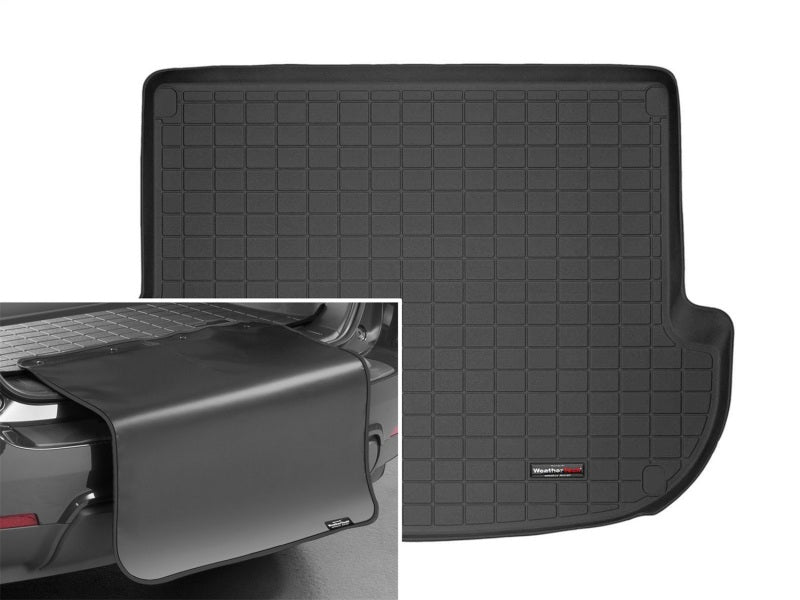WeatherTech 07-12 Hyundai Santa Fe Cargo Liners w/ Bumper Protector - Black