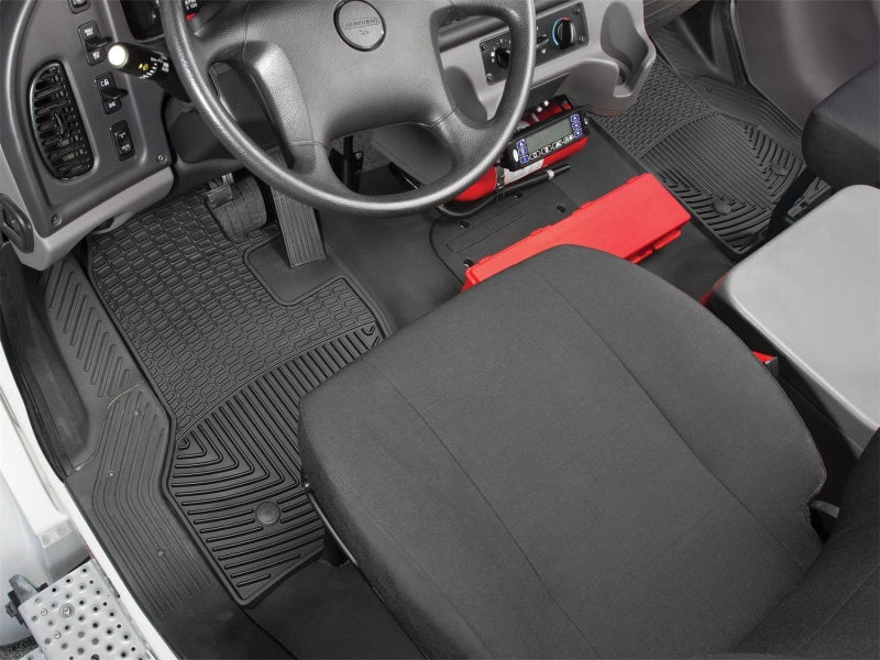 WeatherTech 04-15 Freightliner M2 Front Rubber Mats - Black