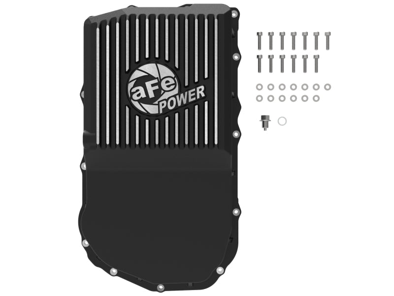 aFe POWER 21-24 RAM 1550 TRX Pro Series Transmission Pan Black w/ Machined Fins