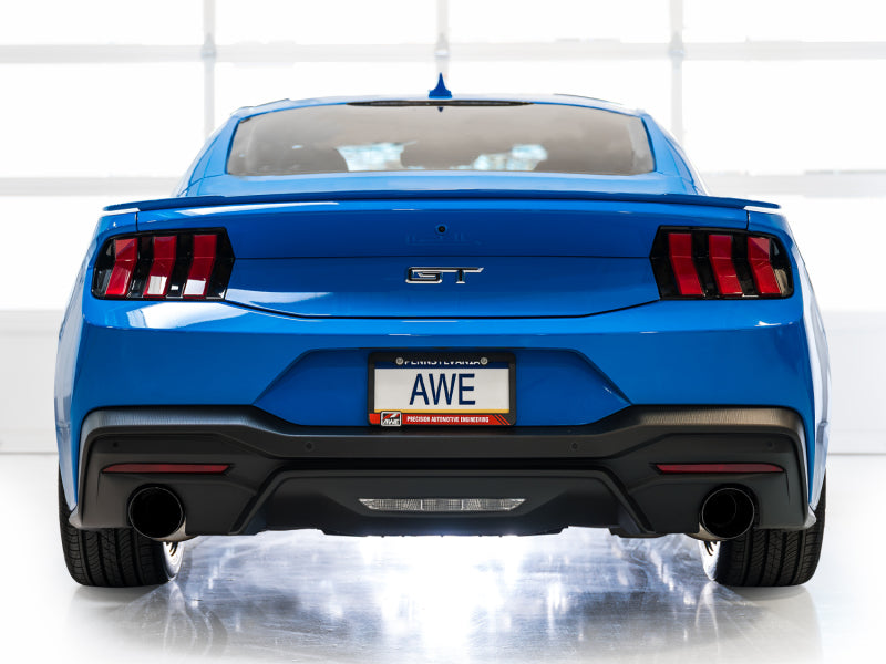 AWE 2024 Ford Mustang GT Fastback S650 RWD Track Edition Cat-Back Exhaust w/ Dual Diamond Black Tips