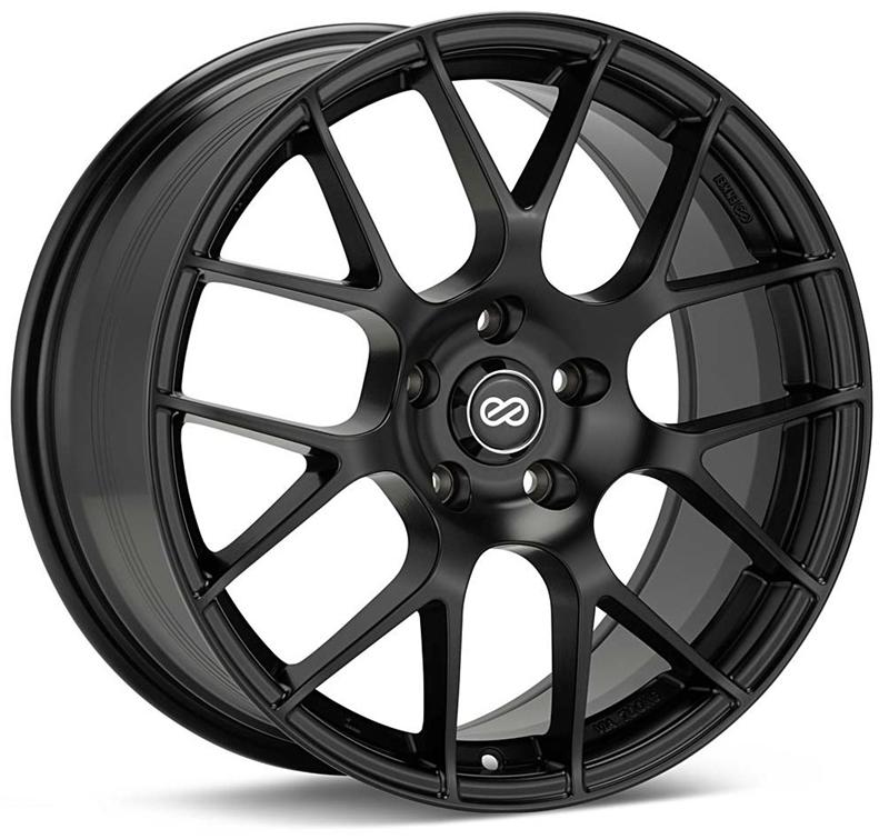 Enkei Raijin 18x8 42mm Offset 5x120 Bolt Pattern 72.6 Bore Diameter Matte Black Wheel