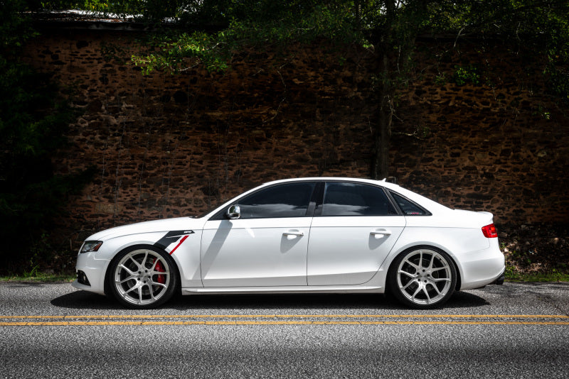 APR Sideburn Stickers - Silver APR/Red Stripe (Pair)