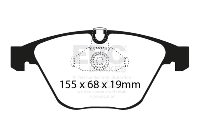 EBC Racing 08-10 BMW M3 4.0L (E90) RP-X Front Brake Pads