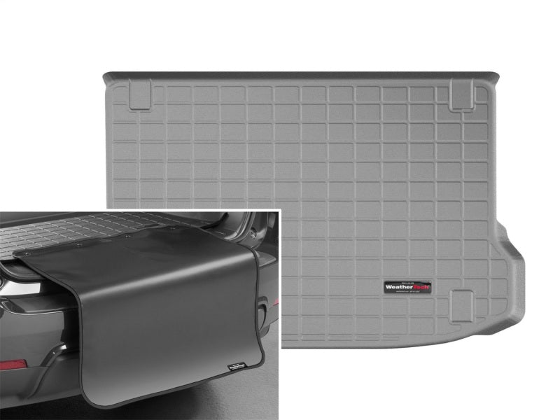 WeatherTech 2018+ Hyundai Kona Cargo Liner w/Bumper Protector - Grey