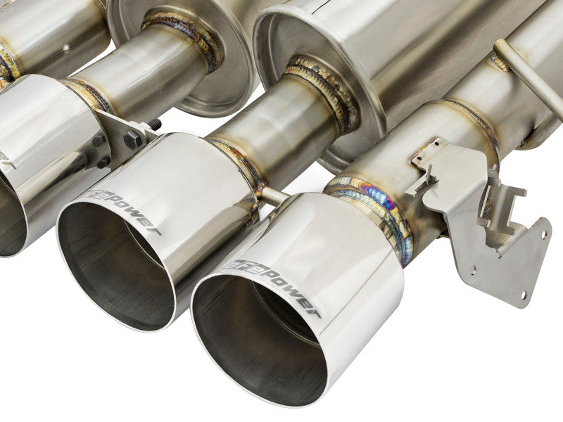 aFe MACHForce XP 3in-2 1/2in Axle Back 304SS Exhaust w/ Polished Tips 14-17 Chevy Corvette V8-6.2L