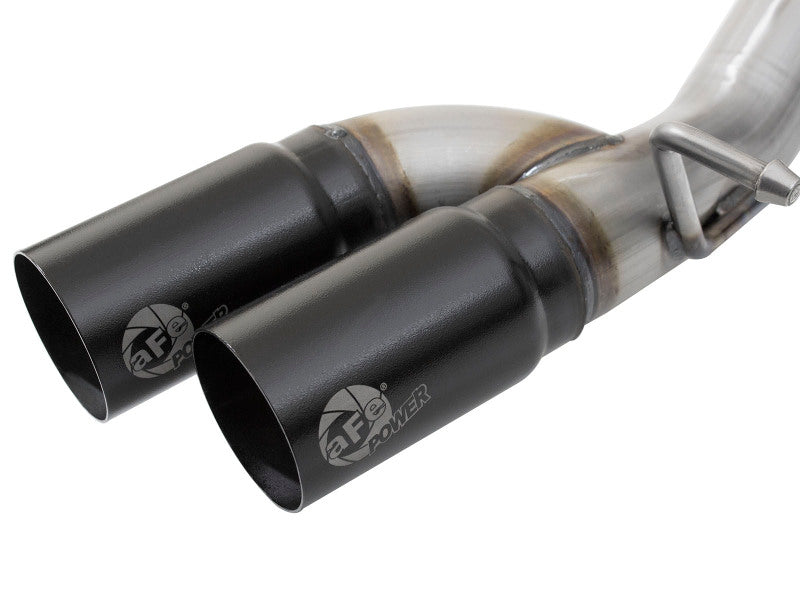 aFe Rebel Series CB 3in Middle Side Exit SS Exht w/ Black Tips 15-17 Chevy Colorado / GMC Canyon