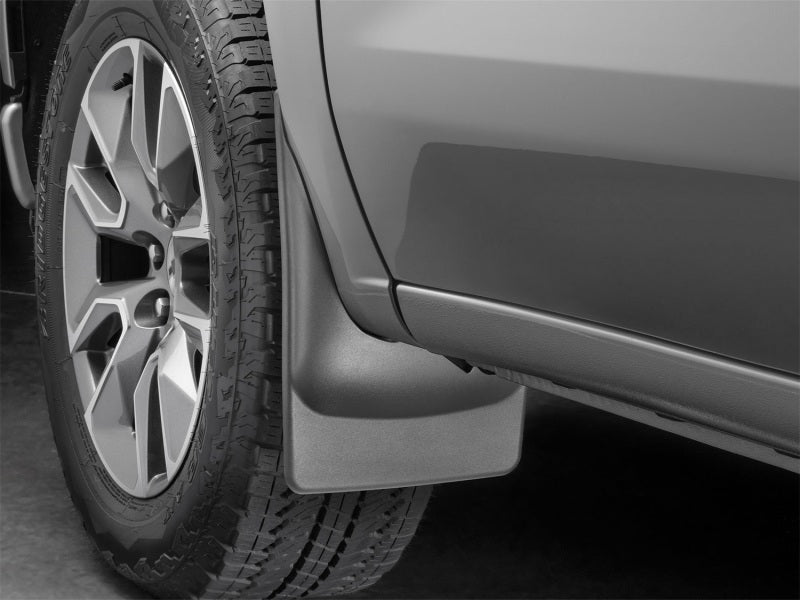 WeatherTech 2019+ Chevrolet Silverado 1500 Crew Cab No Drill MudFlaps - Black