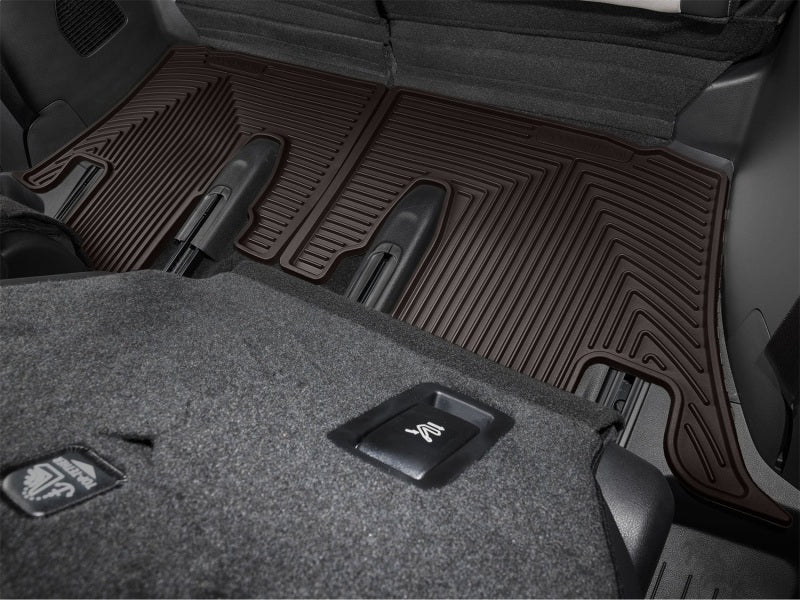 WeatherTech 24-26 Lexus TX 2nd Row Rear All-Weather Floor Mats - Cocoa